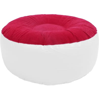 Opblaasbare Velours Kruk Multifunctioneel Lichtgewicht Draagbaar Ergonomisch Ontwerp Ronde Draagbare Opblaasbare Kruk voor Reizen rood