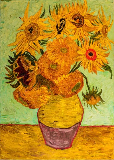Diamond Painting Set - Zonnebloemen Vincent van Gogh - incl. Pen & Wax - 30 x 40 cm