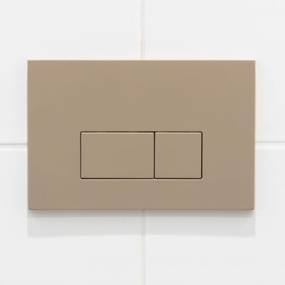 FugaFlow Eccelente Press Bedieningsplaat - voor Geberit UP320 inbouwreservoir - dualflush - rechthoekige knoppen - kunststof taupe