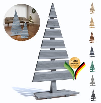 be4nature Kerstboom Hout Hoogte 92 cm Voetbreedte 45 cm Alternatief Kerstboom Decoratie Houten Kerstbomen Grote Houten Kerstboom Kerstmis Boom Silver