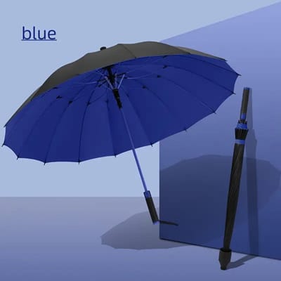 Nivard Moderne Golf Paraplu - Stormparaplu - Opvouwbaar - Windproof - Stormproef - UV Bescherming - Umbrella - Draagbaar - Blauw