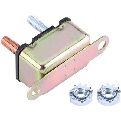 50A Auto Automatische Reset Stud Type Stroomonderbreker voor Auto Vrachtwagen RV white