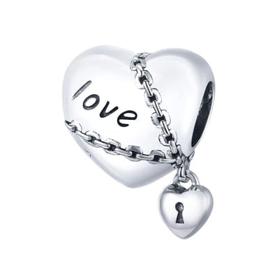 Love forever slot hart bedel | bedels voor armband | liefde bead | Zilverana | geschikt voor alle bekende merken | 925 zilver | moederdag