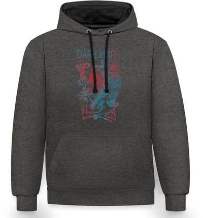 Harry Potter Duistere Teken & Gruzielement Ontwerp Contrast Hoodie