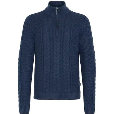 Gebreide pullover met ritssluiting, model 'BASIM'
