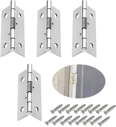 Allecto - Robuuste Deurhengsels - Vervangbare Scharnieren - Geluidsarm en Duurzaam - Voor Meubel- en Kastdeuren - 50 x 38 mm