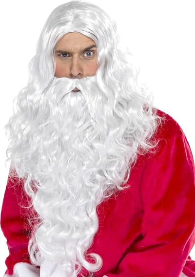 "Kerstmanpruik en -baard voor volwassenen - Verkleedattribuut - One size"