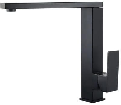 Hudor Wastafelkraan Zwart Messing Alphée - Fonteinkraan met Planchet - Moderne Wastafelmengkraan - Tijdloos Design - 100% Gerecycled Messing - UPC Gecertificeerd