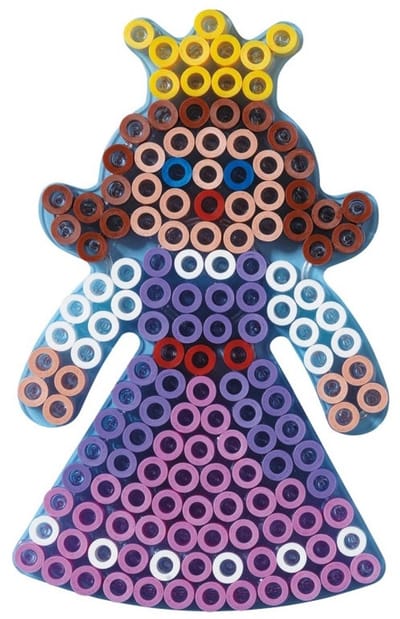 Hama MAXI PRINSES / MEISJE strijkkralen vormpje / figuur / grondplaat voor extra GROTE MAXI strijkparels (strijkkralenbordje / legbordje)