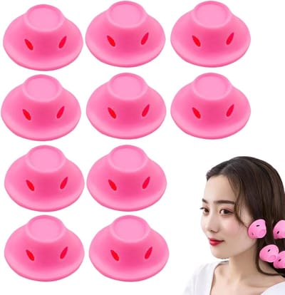 Krulset Zonder Hitte - Slapende Krulers - Mooie Haarstijl - 10 Delige Set - 4-4.8cm - Rood