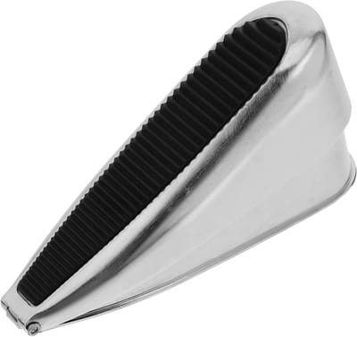 Deurstopper - Deurwig Deurblokker - Tocht voorkomen - Rubberen grip - 135 cm - Zilver