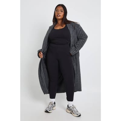 boohoo Dames Plus-legging met hoge taille | Zwart | Maat: 44