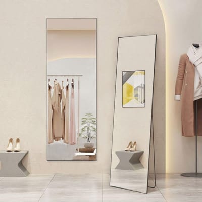 Vloerspiegel in Volledige Lengte met Dun Frame 149,9 x 40,6 cm voor Slaapkamer en Kledingkamer