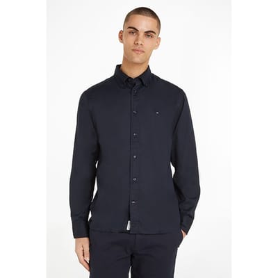 Tommy Hilfiger Core Flex Poplin Regular Fit Casual Shirt Marine Taglia: S | Camicie Casual Outlet | Uomo