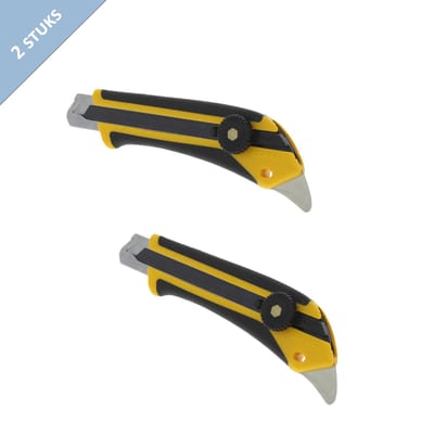 Olfa afbreekmes - 18 mm - Type L-5 - X-design - 2 reservemesjes - Goede grip - 2 STUKS