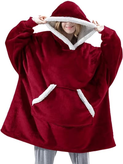 Grote Deken Hoodie - Zachte en Warme Draagbare Fleece voor Volwassenen en Tieners