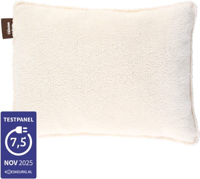 Tristar BW-4798 Warmtekussen – Draadloos - Groot - 60x45 cm – 3 Warmtestanden – Incl. Powerbank - 2 Uur Warmte – Wasbare Hoes – Beige