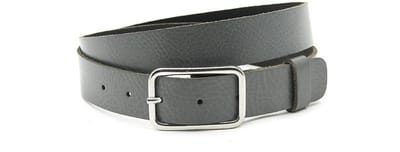Dames grijze smalle riem - 3 cm breed - Leer - Basic riem - Basic - Maat 85