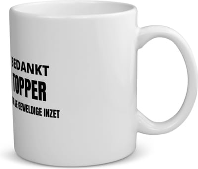 Akyol - bedankt topper voor je geweldige inzet koffiemok - theemok - Collega - collega - cadeautje voor inzet tonen - bedankt voor alles - geschenk - 350 ML inhoud