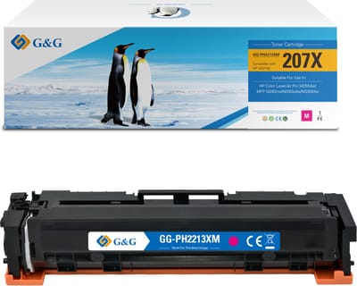 G&G 207 X (met chip!) toner compatibel met HP 207X(W2213X) Tonercartridge Magenta hoge capaciteit Huismerk