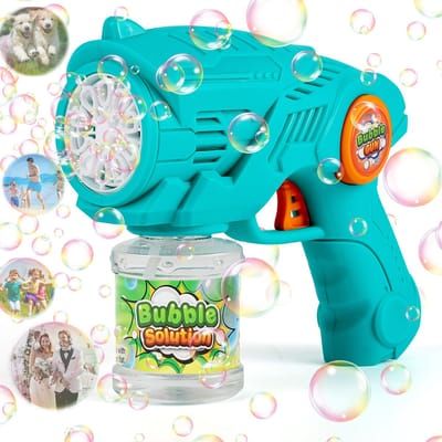 Dreamhigh® Bellenblaasmachine Elektrisch - Inclusief 110 ml Bellenblaasvloeistof – Bubble Blower voor Kinderen - Buitenspeelgoed 3+ voor Feestjes & Zomerpret - Blauw