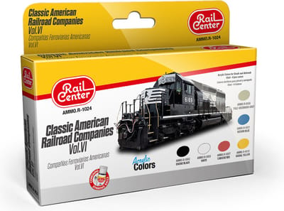 AMMO by Mig Jimenez Hobbyverf Acrylverf - MIG R1024 Rail Center - American Railroad Companies Vol. VI - Acryl Set Verf set - 6 x 17 ml