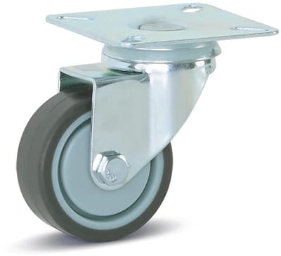 Trolley zwenkwiel met topplaat - 50mm - 40kg