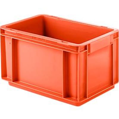 Bak in euro-maat EF 3170, van PP, inhoud 6,5 l, gesloten wanden, gesloten handgreep, rood