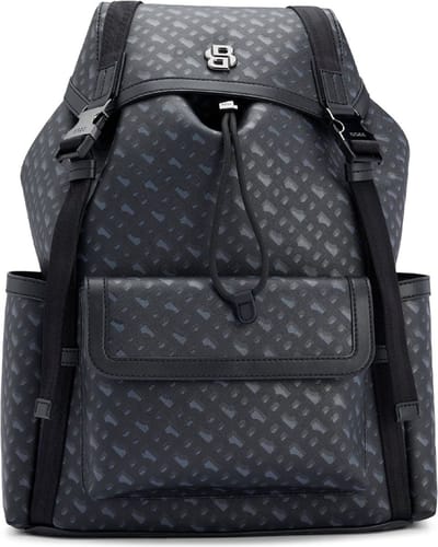 BOSS Laptop rugzak Rugzak met laptopvak B Icon Backpack Dark Grey Donkergrijs