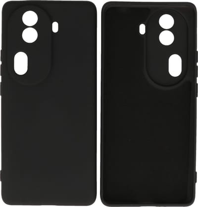Hoesje Geschikt voor Oppo Reno 11 Pro - Fashion Telefoonhoesje Backcover - Siliconen Hoesje - Zwart