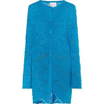 IZIA Longcardigan Dames turkoois