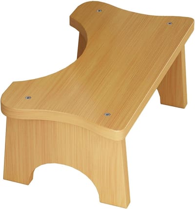 Badkamerkruk - Toiletkrukje Poepen - Spijsvertering Verbeteren - C-vormig Ontwerp - 39 cm - Geel