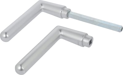 Ivana Economy deurkrukset - Deurklink - nr.303 - Aluminium - F1 - Deurdikte 51-67mm