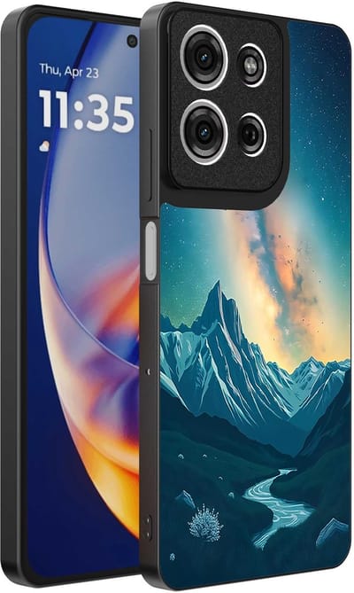 Geschikt voor Motorola Edge 50 Neo Telefoonhoesje met Sterrenhemel Opdruk - TPU Backcover Case With Space And Milkyway Design - Smartphonica geschikt voor Motorola Edge 50 Neo