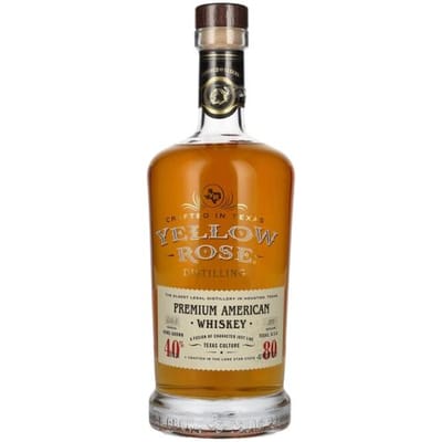 Bourbon met gele roos Yellow Rose PREMIUM AMERICAN Whiskey 40% Vol. 0,7l