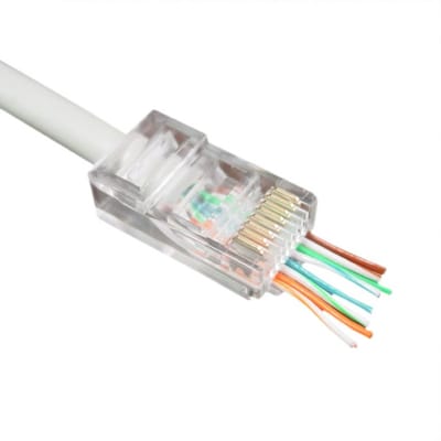 Cablexpert RJ45 krimp connectoren met doorsteekmontage voor U/UTP CAT6 netwerkkabel - 10 stuks