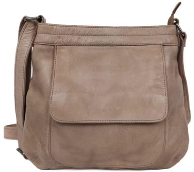 Bear Design Merle Leren Schoudertas - Taupe