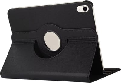iPad 10.9 (2022 / 2025) hoes - 360° draaibare flip cover met standaard - Auto Wake/Sleep - Book Case - Zwart