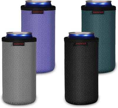 Herbruikbare geïsoleerde can cooler voor bierblikken - 6 stuks, 500ml, neopreen, antislip, 4 kleuren beschikbaar