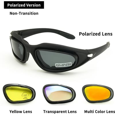 Sportbril Daisy One C5 Zonnebril 4 Lens Kit Tactische Bril voor Mannen voor Woestijnstorm Oorlogspel Sport