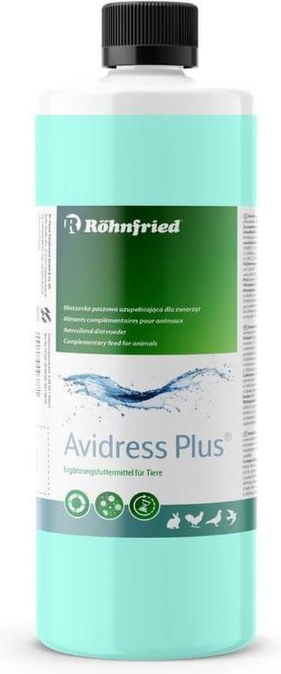 Rohnfried Avidress Plus 1000ML - drinkwaterhygiëne - aanzuren drinkwater vogels, sierduiven, postduiven, kippen