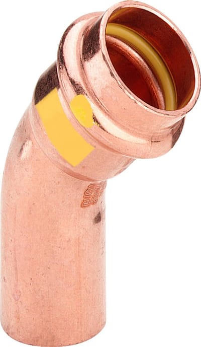 Viega Profipress G-bocht 45 graden, d 18mm koper model 2626.1, 345686
