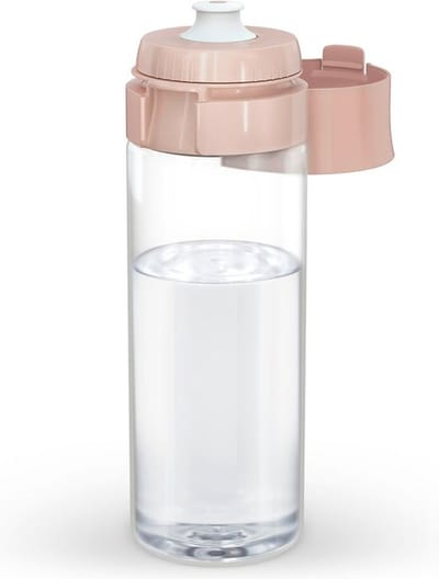 BRITA - Drinkfles VITAL voor Volwassenen - 0,6L - Abrikoos - inclusief 2 MicroDisc Brita Filterpatronen - Ideaal voor Drinkflessen