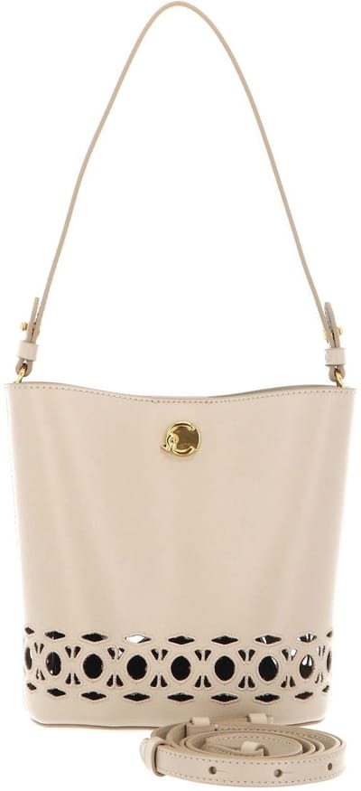 COCCINELLE Leren schoudertas Nikla Mon. Sang Mini Bag Sandshell beige