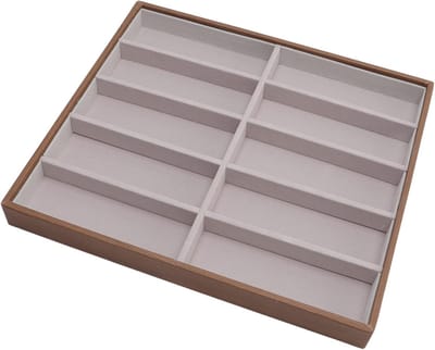 Brillen Opbergdoos - Zonnebrillen Houder - Veilige Opslag - Meerdere Compartimenten - 36 x 32 x 4 cm - Zwart