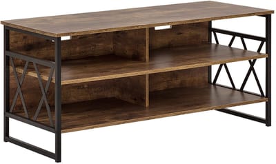 CARLISLE - TV-meubel - Donkere houtkleur - Vezelplaat