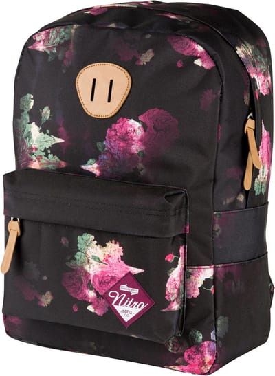 NITRO Vrije tijd rugzak Rugzak met laptopvak Urban Collection Urban Classic Backpack 20L Black Rose Zwart Veelkleurig