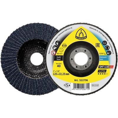 Klingspor 322803 SMT 628 schuurmopschijf, 180 x 22,23 mm korrel 40 recht Diameter 180 mm 10 stuk(s)
