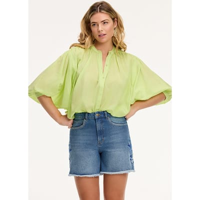 Shiwi Ladies Evelyn Blouse Lime Green Size: S/M | Blouses Outlet | Dames | Groen