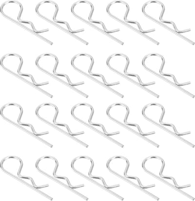 20 stuks 3 mm x 70 mm 304 roestvrij staal R-vormige veerstekkers splinten R-clips veerstekker bevestiging voor huishoudelijke apparaten sportuitrusting automonteur reparatie zilver